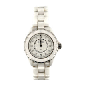 Chanel J12 White Ceramic Diamond Watch 38mm