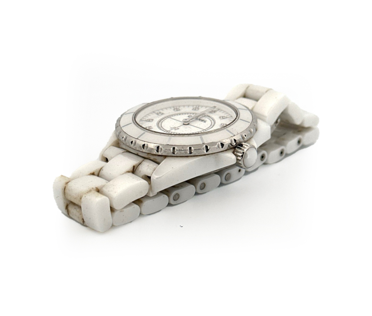 Chanel J12 White Ceramic Diamond Watch 38mm - Image 3