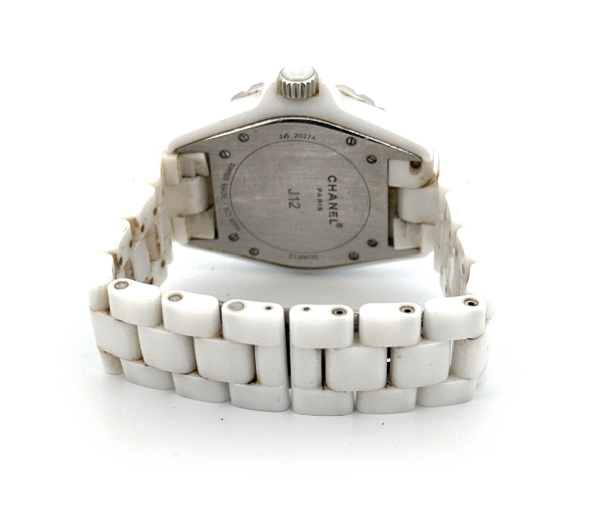 Chanel J12 White Ceramic Diamond Watch 38mm - Image 4