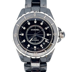 Chanel J12 Black Ceramic Diamond Dial 38mm