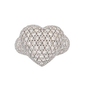 Platinum 2.77ct Diamond Heart Ring