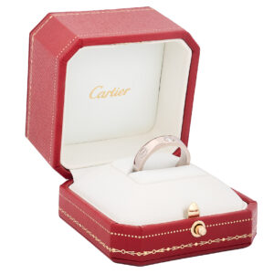 18K White Gold Diamond Cartier Love Ring