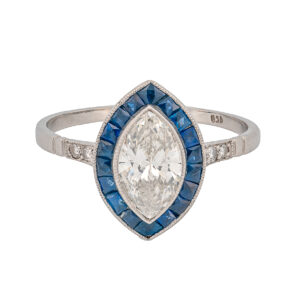 Platinum Marquisse Saph ring