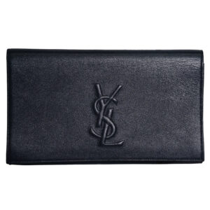 YSL Black Leather Clutch Bag