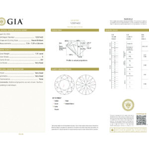 Round Brilliant 1.51 E SI2  GIA Certified Diamond