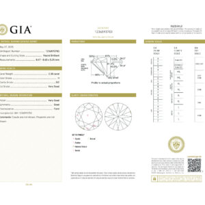 Round Brilliant 2.38 H SI2  GIA Certified Diamond