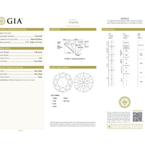 Round Brilliant 2.00 I VS2 GIA Certified Diamond