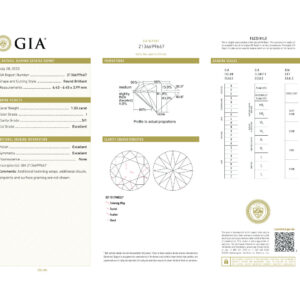 Round Brilliant 1.03 I SI1  GIA Certified Diamond