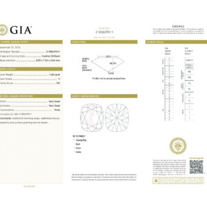 Cushion Brilliant 1.68 H SI2  GIA Certified Diamond