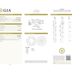 Round Brilliant 1.53 J SI1  GIA Certified Diamond