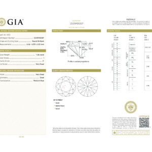 Round Brilliant 1.06 I I1  GIA Certified Diamond
