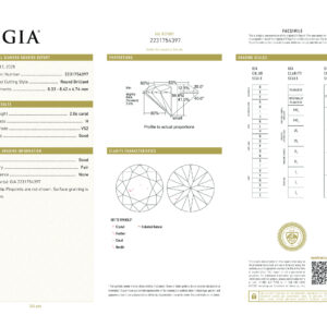Round Brilliant 2.06 H VS2  GIA Certified Diamond