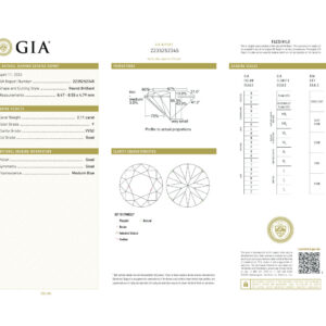 Round Brilliant 2.11 F VVS2  GIA Certified Diamond