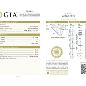 GIA Certified 14K White Gold 0.96Ct F-F SI2-SI2 Round Diamond Stud Earrings