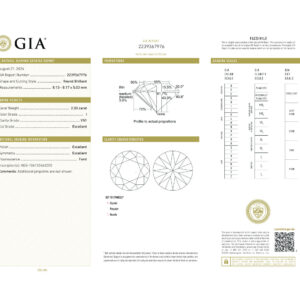 Round Brilliant 2.03 I VS1 GIA Certified Diamond