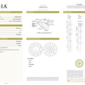 Round Brilliant 2.05 H SI1 GIA Certified Diamond