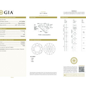 Round Brilliant 1.12 G VS2  GIA Certified Diamond