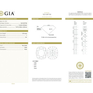 Cushion Brilliant 2.53  F SI1 GIA Certified Diamond