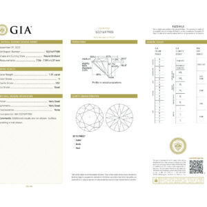 Round Brilliant 1.51 H VS1  GIA Certified Diamond