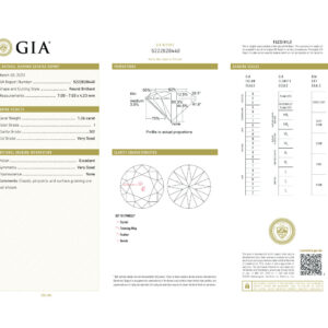 Round Brilliant 1.26 I SI2  GIA Certified Diamond