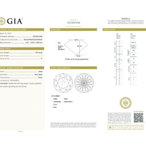 Round Modified Brilliant 1.09 I I1 GIA Certified Diamond