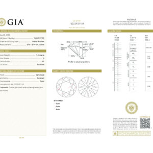 Round Brilliant 1.26 G SI2  GIA Certified Diamond