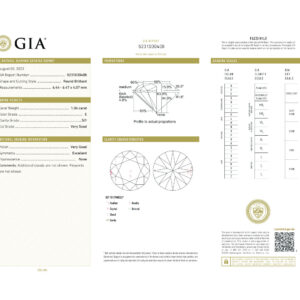 Round Brilliant 1.04 E SI1  GIA Certified Diamond