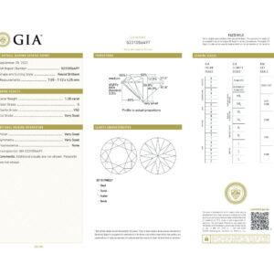 Round Brilliant 1.28 G VS2  GIA Certified Diamond