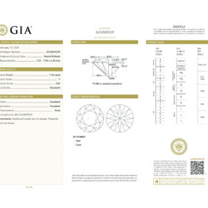 Round Brilliant 1.25 F VS2  GIA Certified Diamond