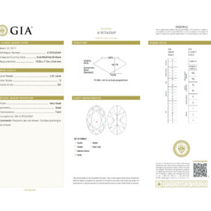 Oval Modified Brilliant 2.01 D SI2 GIA Certified Diamond