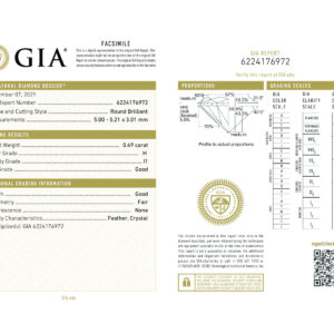 GIA Certified 14K White Gold 0.96Ct H-J I1-I1 Round Diamond Stud Earrings