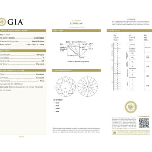 Round Brilliant 1.09 F SI2  GIA Certified Diamond