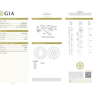 Round Brilliant 2.06 E SI2  GIA Certified Diamond