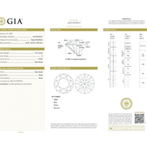 Round Brilliant 2.01 G VVS2 GIA Certified Diamond