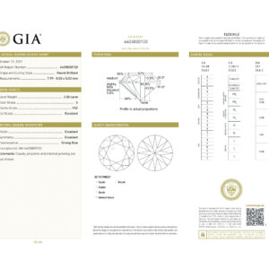 Round Brilliant 2.00 G VS2 GIA Certified Diamond