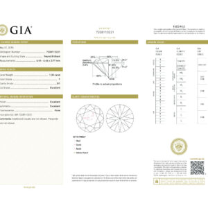 Round Brilliant 1.00 F SI1 GIA Certified Diamond