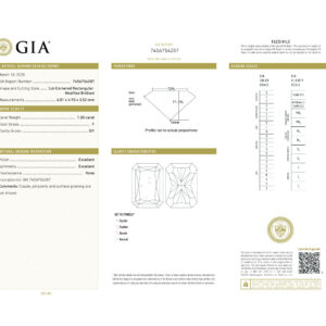 Cut-Cornered Rectangular Modified Brilliant 1.00 F SI1 GIA Certified Diamond