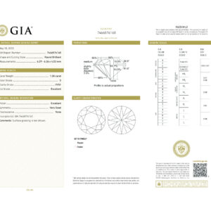 Round Brilliant 1.00 D VVS1 GIA Certified Diamond