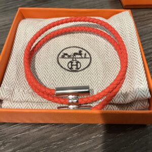 Hermes Tournis Tresse Bracelet Orange