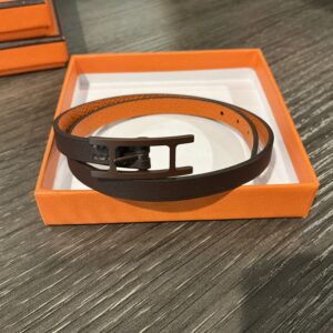 Hermes Behapi Double Tour reversible bracelet Brown