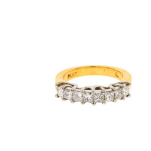 Bands 18K 1.31 CTW Princess Natural Diamonds