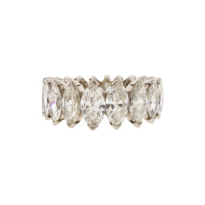 Platinum 5.36 CTW Marquise Diamond Eternity Band