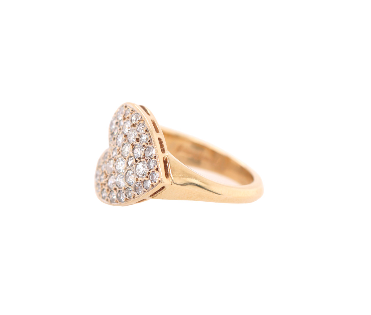 Women's Neiman Marcus 14k Diamond Heart Ring - Image 2