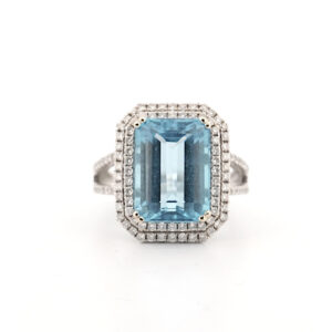 Women's 14k .85ct Diamond & Topaz Ring