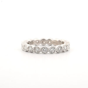 14K White Gold Eternity Band with 0.45 Ct