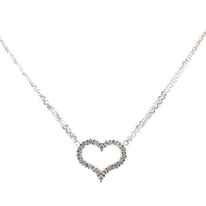 Women's 14k 1.75ct Diamond Heart Pendant Necklace