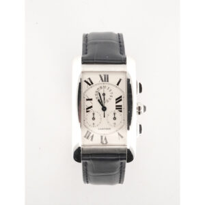 18k White Gold Cartier Tank American Chronograph