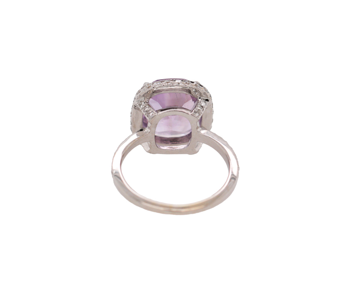 Women's 18k Amethyst & 0.85ct Diamond Ring 2.8dwt - Image 3