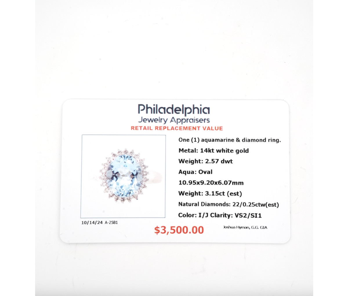 Gemstone 14K 3.40 CTW Oval Aquamarines - Image 5