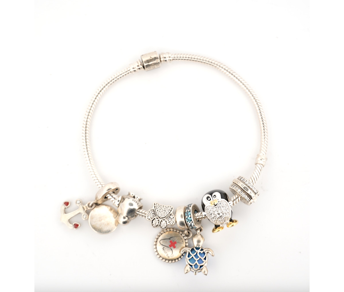 Pandora Sterling Silver Charm Bracelet
